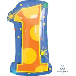 #1 Confetti Dots 18" Balloon