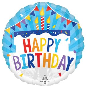 Happy Birthday Cake 18" Balloon