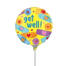 Get Well Patch 4" Air-filled Balloon