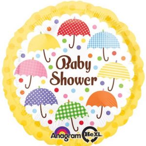 Bright Umbrella Baby Shower 18" Balloon