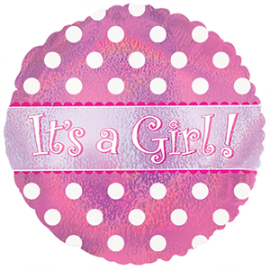 It's a Girl Dots 9" Air-filled Balloon