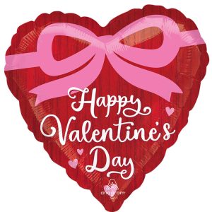 Happy Valentine's Day Coquette Bows 18" Balloon