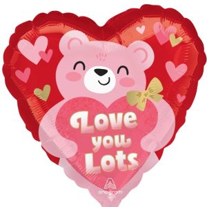 Love You Blush Bear Hugs 18" Balloon