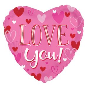 I LOVE YOU PINK 9" Air-Filled Balloon