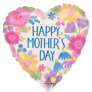 Happy Mother's Day Botanical Lines 18" Balloon