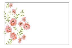 Flower Blank Floral Card - Pack of 100