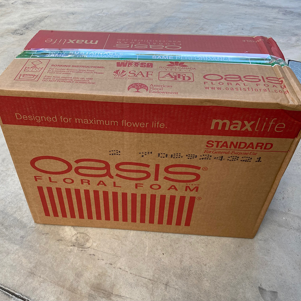 Oasis " MaxLife" Standard (same as Ideal) Wet Floral Foam; Box of 48
