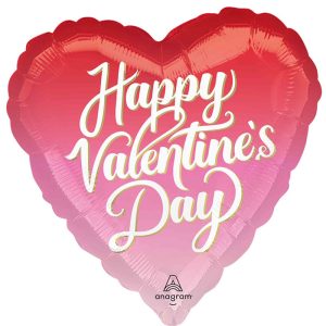 Happy Valentine's Day Dreamy Heart Hues 18" Balloon