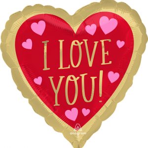 Love You Red & Gold 4" Air-Filled Balloon