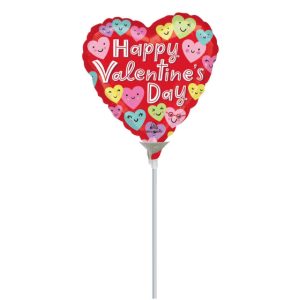 Happy Valentine's Day Happy Hearts 9" Air-Filled Balloon
