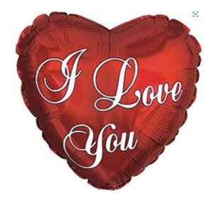 I LOVE YOU SCRIPT 9" Air-Filled Balloon