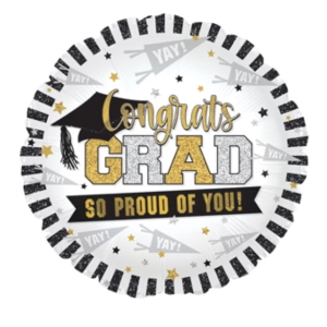 CONGRATS GRAD MIXED  9" Air-filled Balloon