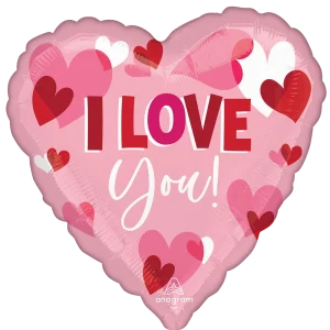 I Love You Playful Hearts 9" Air-Filled Balloon