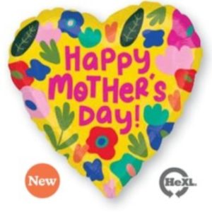 Happy Mother’s Day Hothouse patals 4″ Air-Filled Foil Balloon