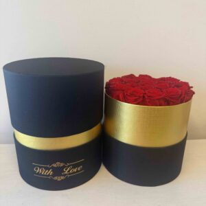 20pcs Preserved Roses in Round-Shaped Box