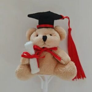 Graduation Brown Bear On 12CM Pick With Certificate (PACK OF 10) ETA SEP